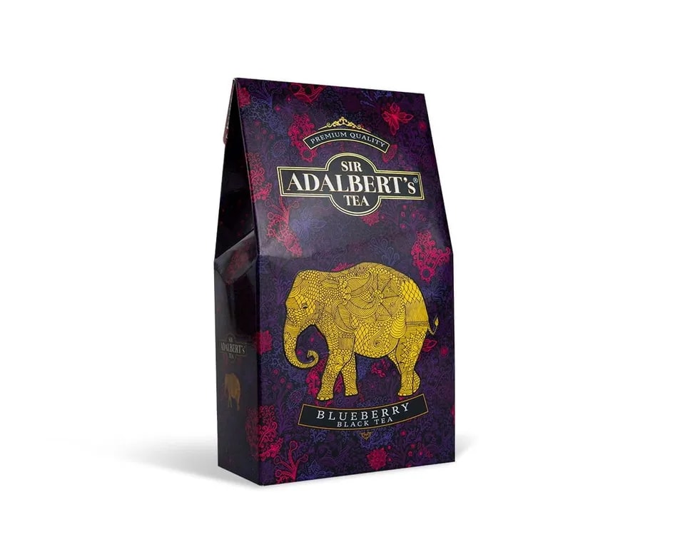 ADALBERT'S BLUEBERRY BLACK TEA LIŚCIASTA 100G KARTONIK