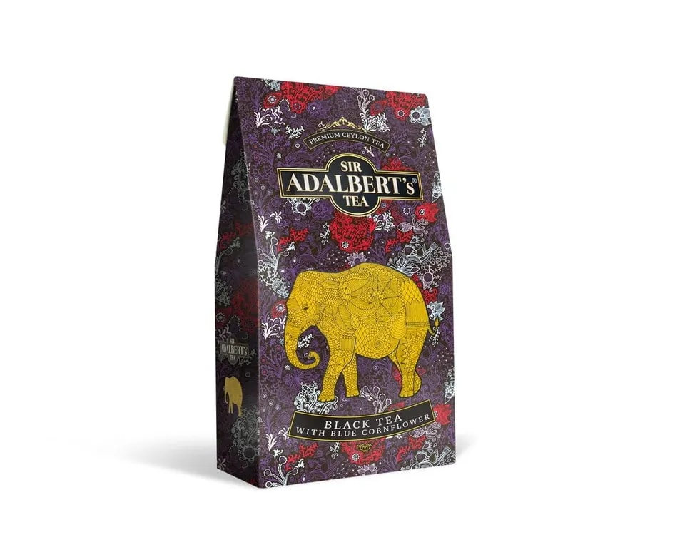 ADALBERT'S BLACK TEA WITH BLUE CORNFLOWER LIŚCIASTA 100G KARTONIK