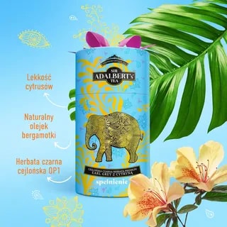 Adalbert's Tea - Earl Grey z Cytryną SPEŁNIENIE - Liściasta 80g