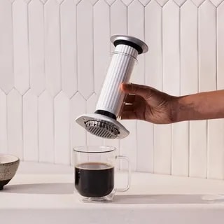 AeroPress Premium Zaparzacz do Kawy Szklany Biały