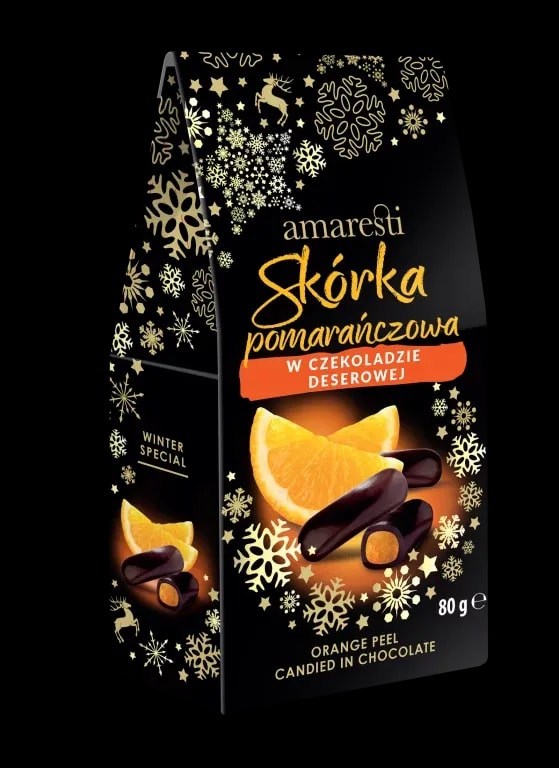 Eurohansa - Amaresti Skórka Pomarańczowa w Czekoladzie Deserowej - Winter Special 80g