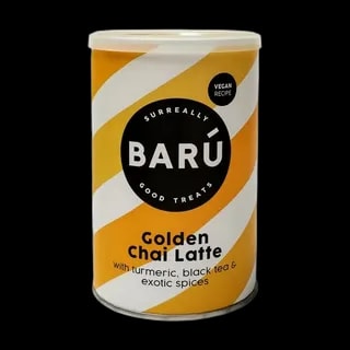Opakowanie napoju BARÚ Golden Chai Latte 250 g z kurkumą, czarną herbatą i egzotycznymi przyprawami – wegańska propozycja dostępna w sklepie z kawą Coffee Selection.