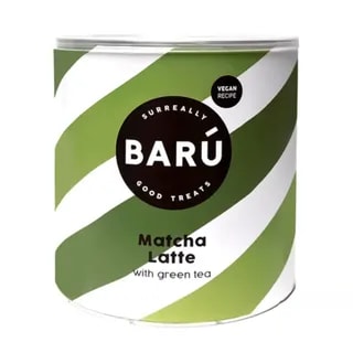 Opakowanie Matcha Latte od Baru, idealne dla miłośników zielonej herbaty. Produkt wegański, doskonały do przygotowania aromatycznego napoju w domu lub w biurze.