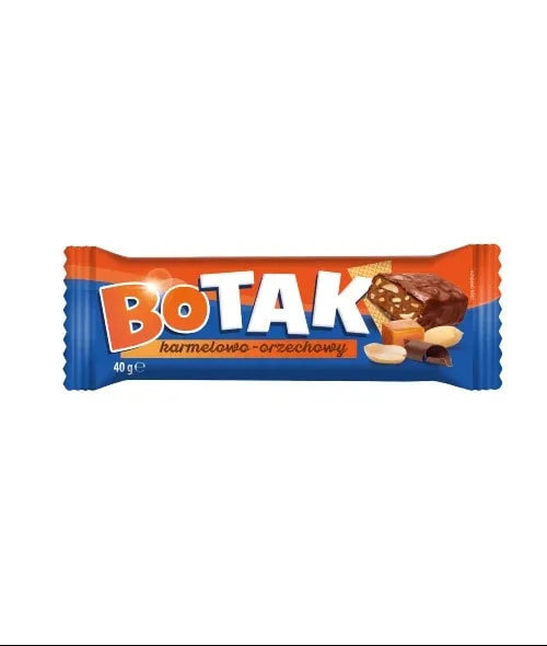 Eurohansa - BOTAK Baton Karmelowo-orzechowy w czekoladzie mlecznej - 40g