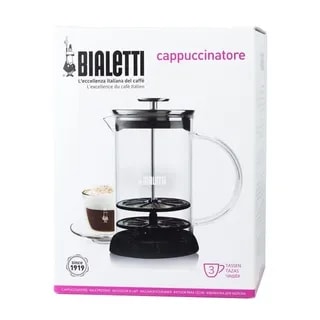 Bialetti Cappuccinatore Vetro 6tz - ręczny spieniacz do mleka 330ml