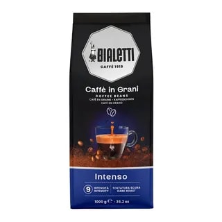Opakowanie kawy ziarnistej Bialetti Caffe in Grani w intensywnym smaku, idealnej dla miłośników mocnych aromatów. Kawa o ciemnym paleniu, doskonała do espresso, oferująca wyjątkowe doznania smakowe w każdym łyku.
