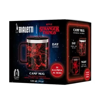 Bialetti - Kubek termiczny z uchwytem Stranger Things 420ml - świecący w ciemności