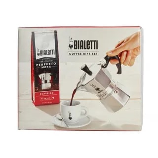 Bialetti Zestaw Moka Express 3tz + kawa Perfetto Moka Classico 250g