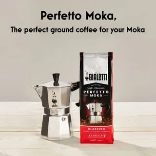 Bialetti Zestaw Moka Express 3tz + kawa Perfetto Moka Classico 250g