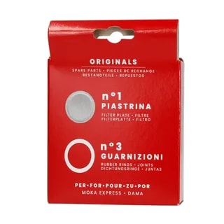 Bialetti - Uszczelka (3 szt.) + sitko do kawiarek aluminiowych Bialetti 9tz