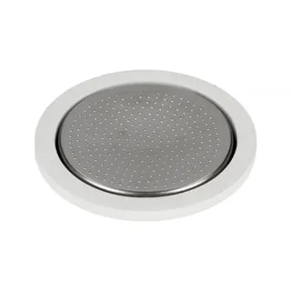 Filtr do kawy wykonany ze stali nierdzewnej o okrągłym kształcie, idealny do zaparzenia aromatycznego napoju. Ta trwała akcesorium do parzenia kawy zapewnia doskonałą jakość, eliminując ziarna, co czyni każdą filiżankę wyjątkową.