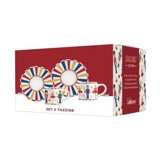 Bialetti Zestaw 2 filiżanek ze Spodkami do Espresso Nutcracker