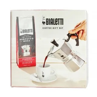 Bialetti Zestaw Moka Express 6tz + kawa Perfetto Moka Classico 250g
