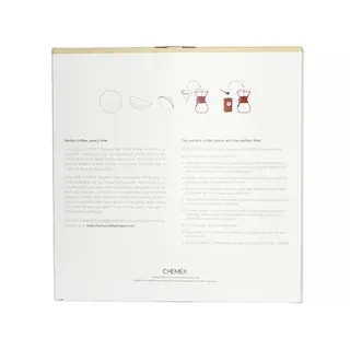 Chemex - Filtry papierowe okrągłe, niezłożone 6, 8, 10 filiżanek