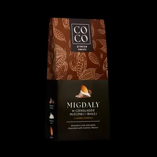 Eurohansa - COCO Premium Sweets MIGDAŁY w Czekoladzie Mlecznej i Białej o Smaku Tiramisu - 100g