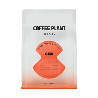 Opakowanie kawy przelewowej Flow Jungle Fruit od Coffee Plant, o wyjątkowym smaku owocowym, pochodzi z Ugandy i Etiopii. Idealna dla miłośników świeżo parzonej kawy, łącząca w sobie nuty naturalnych skarbów z regionu.