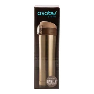 Asobu - Diva Cup Brązowy - Kubek termiczny 450 ml