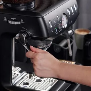 SAGE SES876BTR - The Barista Express Impress Czarno-Srebrny - Ekspres Kolbowy
