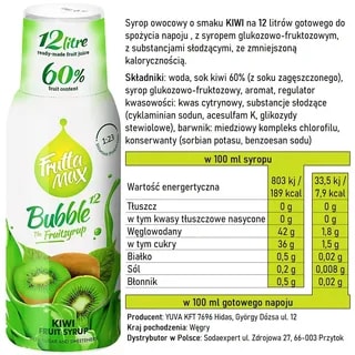 Syrop FruttaMax KIWI 500 ml na 12 litrów