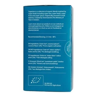 Teministeriet - Supertea Green Tea Coconut Organic - Herbata 20 Torebek