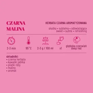 Hard Beans Herbata Czarna Malina 50 g