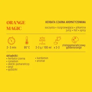 Hard Beans Herbata Czarna Orange Magic 50 g