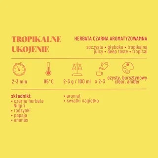 Hard Beans Herbata Czarna Aromatyzowana Tropikalne Ukojenie 50 g