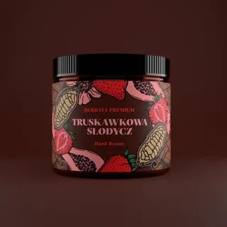 Hard Beans Herbata Owocowa Truskawkowa Słodycz 75 g