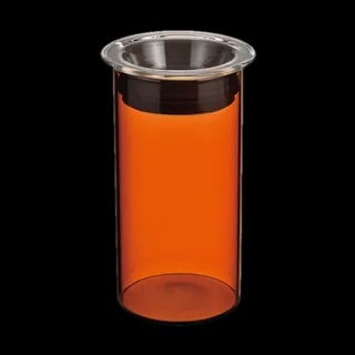 Bursztynowy pojemnik Hario Colors Canister o pojemności 400 ml, idealny do przechowywania kawy lub herbaty. Elegancki design w ciepłej tonacji, który świetnie pasuje do współczesnych wnętrz kuchennych.