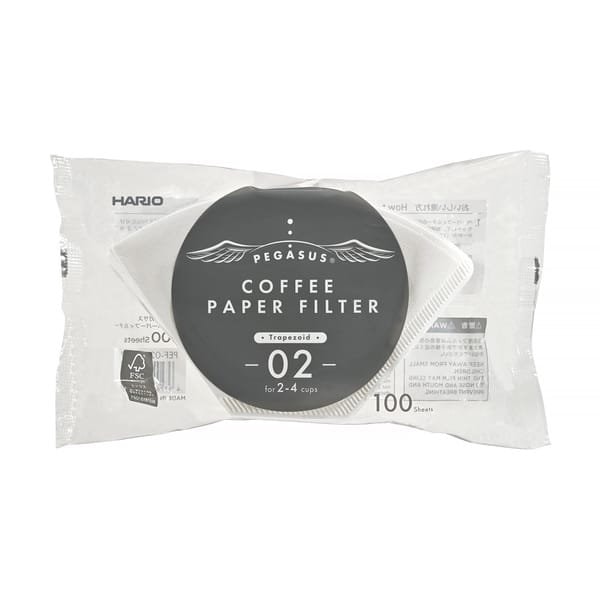 Hario - Filtry papierowe białe PEGASUS 02 - 100 Sztuk