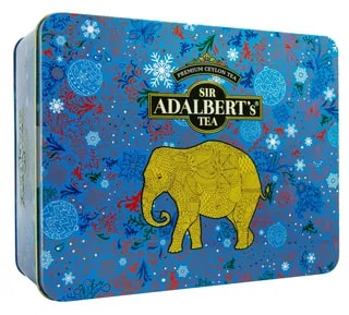 ADALBERT'S GIFT BOX NIEBIESKI - BLACK TEA EARL GREY GOLDEN SASZETKI 80X2G