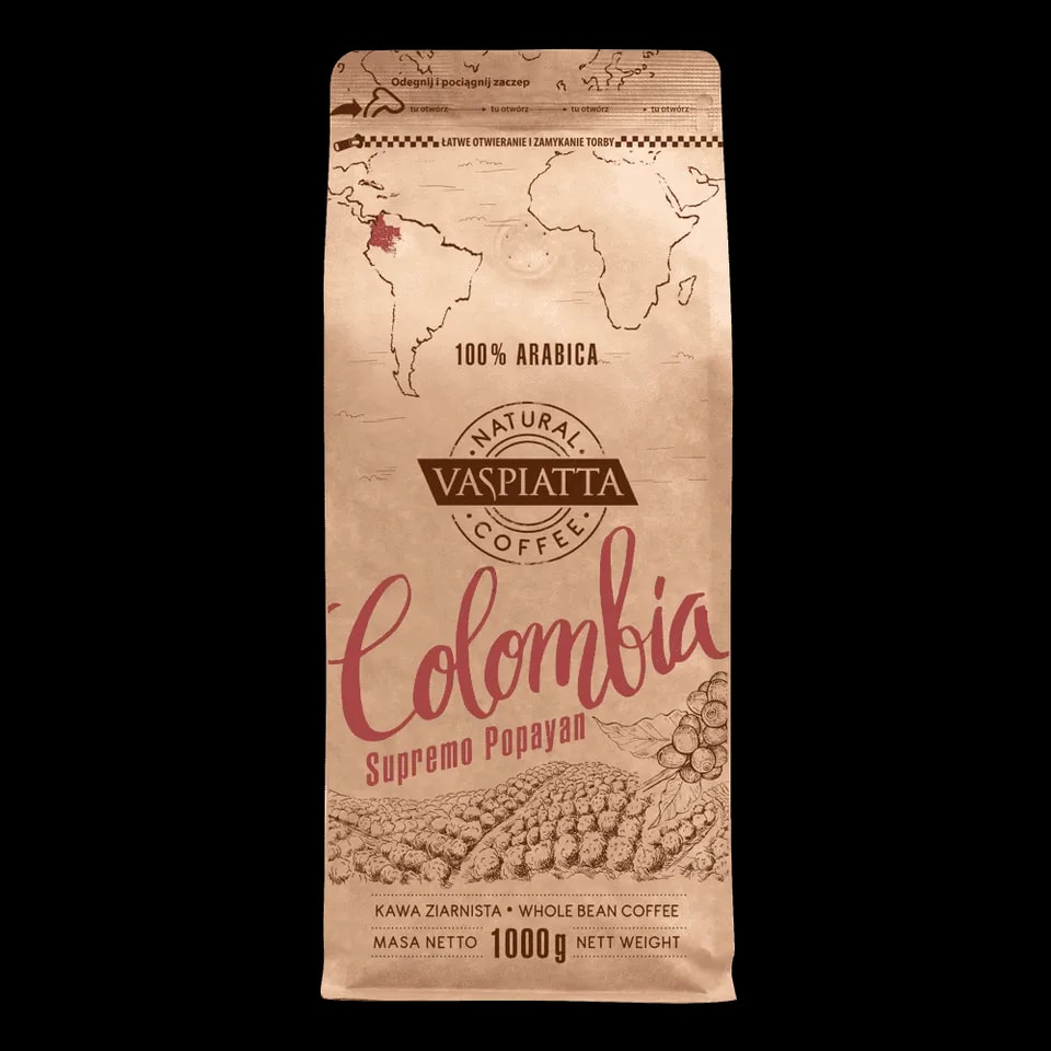 Kawa Ziarnista Vaspiatta Natural Colombia 1kg