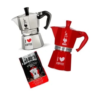 Kawiarka Bialetti Moka Express Love 6tz Czerwona + GRATIS Bialetti Perfetto Moka Classico 100g