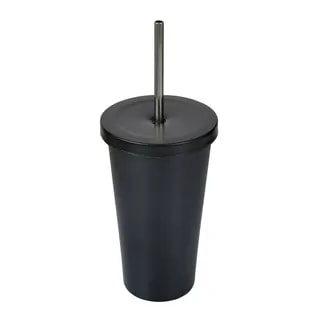 Kubek Termiczny Ze Słomką Casno Gloomy 510 ml Czarny