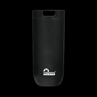 Czarny kubek termiczny Majestic Sport Bullet o pojemności 350 ml, z nowoczesnym designem i szczelnym zamknięciem. Wykonany z trwałych materiałów, idealnie utrzymuje temperaturę napojów, sprawdzając się w podróży, pracy i codziennym użytkowaniu.