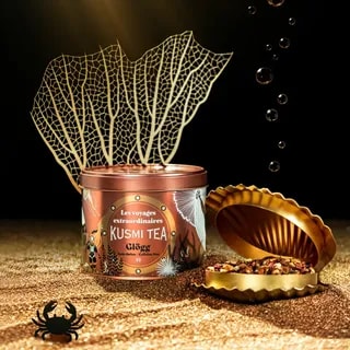 Kusmi Tea Glögg Bio 2025 Świąteczna Infuzja Bez Kofeiny w Puszce 125 g