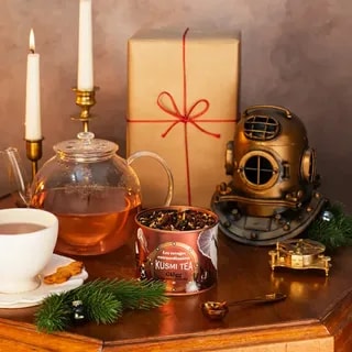 Kusmi Tea Glögg Bio 2025 Świąteczna Infuzja Bez Kofeiny w Puszce 125 g