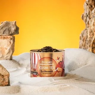 Kusmi Tea Le Dessert 2025 Zielona Herbata Świąteczna Bio w Puszce 90 g