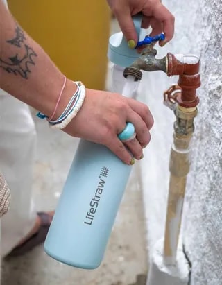 LifeStraw Go 2.0 Termiczna Butelka z Filtrem Membranowo-Węglowym 500 ml Icelandic Blue