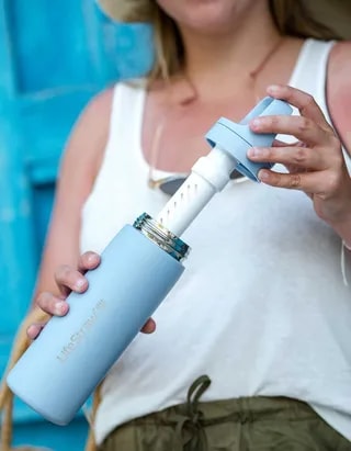 LifeStraw Go 2.0 Termiczna Butelka z Filtrem Membranowo-Węglowym 500 ml Icelandic Blue