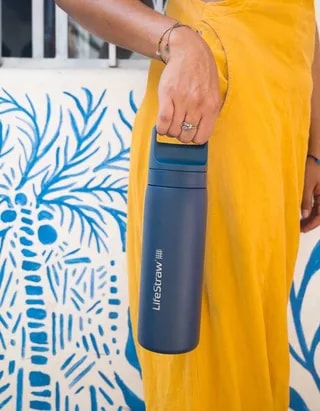 LifeStraw Go 2.0 Termiczna Butelka z Filtrem Membranowo-Węglowym 500 ml Turkusowa