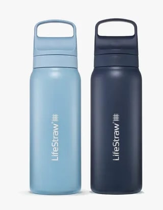 LifeStraw Go 2.0 Termiczna Butelka z Filtrem Membranowo-Węglowym 700 ml Icelandic Blue