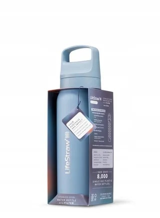 LifeStraw Go 2.0 Termiczna Butelka z Filtrem Membranowo-Węglowym 700 ml Icelandic Blue