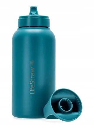 LifeStraw Go 2.0 Termiczna Butelka z Filtrem Membranowo-Węglowym 1 L Laguna Teal