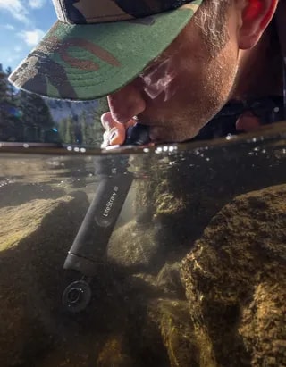 LifeStraw Peak Personal Ultralekki Przenośny Membranowy Filtr Słomkowy Do Wody Dark Gray