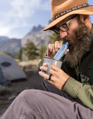 LifeStraw Peak Personal Ultralekki Przenośny Membranowy Filtr Słomkowy Do Wody Mountain Blue