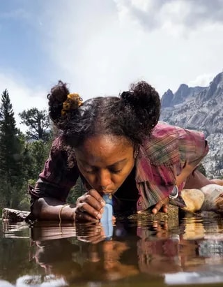 LifeStraw Peak Personal Ultralekki Przenośny Membranowy Filtr Słomkowy Do Wody Mountain Blue