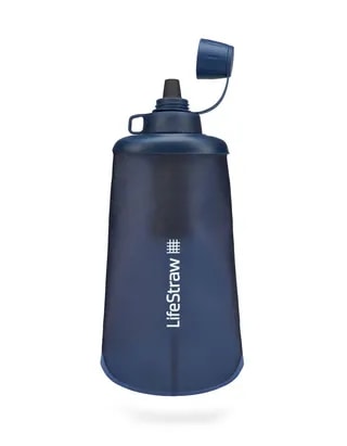 LifeStraw Peak Series Składana Butelka Wyciskana 650 ml z Filtrem Dark Gray