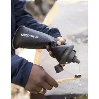 LifeStraw Peak Series Składana Butelka Wyciskana 650 ml z Filtrem Mount Blue