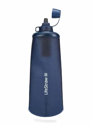 LifeStraw Peak Series Składana Butelka Wyciskana 1 L z Filtrem Mountain Blue